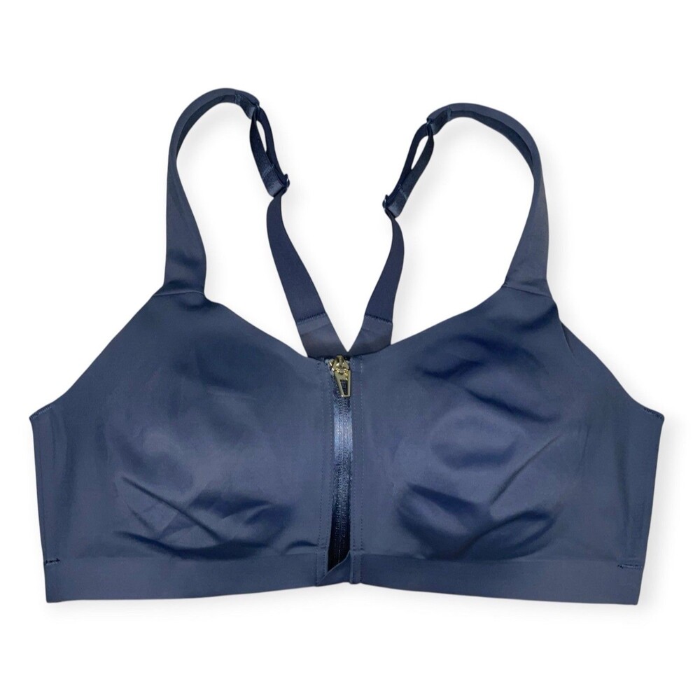 Victoria Secret Sports Bra Womens 36D On Point Sweat Knockout Front Close Gray